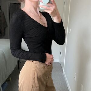 Evereve David Lerner Ribbed Bodysuit Size XS